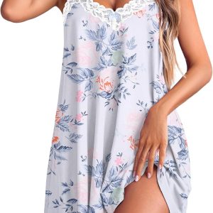 Lace Nightgown with Sleeveless Fit