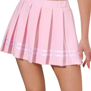 Women's High-Waisted Pleated Mini Skirt